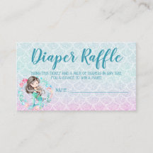 Entradas de la tarjeta Raffle Mermaid Diaper para