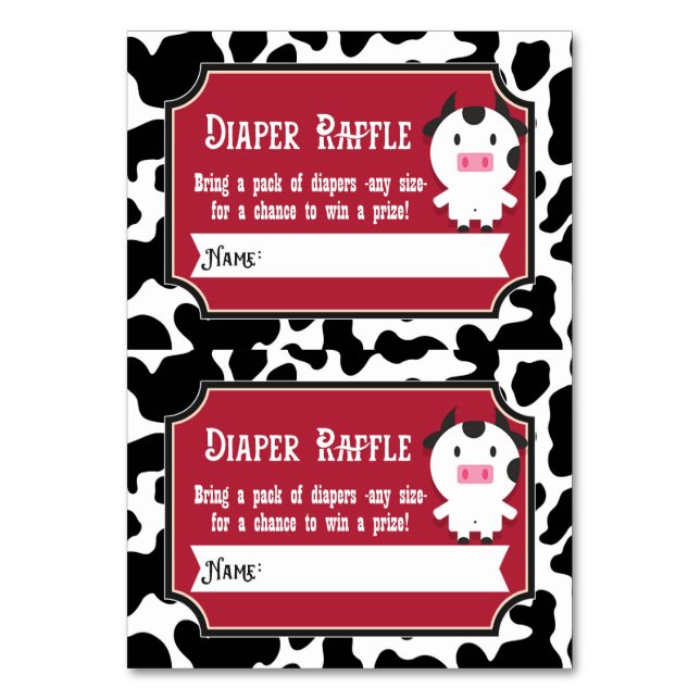 Entradas de pañales - 2 por tarjeta - Animales de  (Anverso)