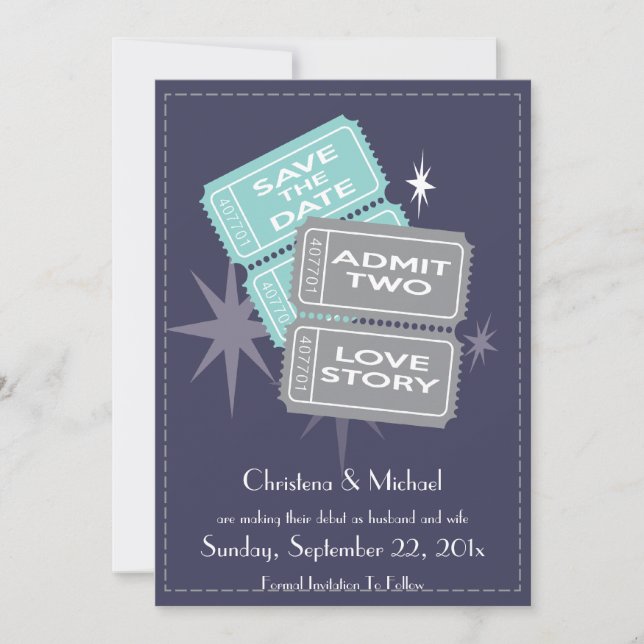 Entradas de película Guardar la tarjeta de fecha ( (Anverso)