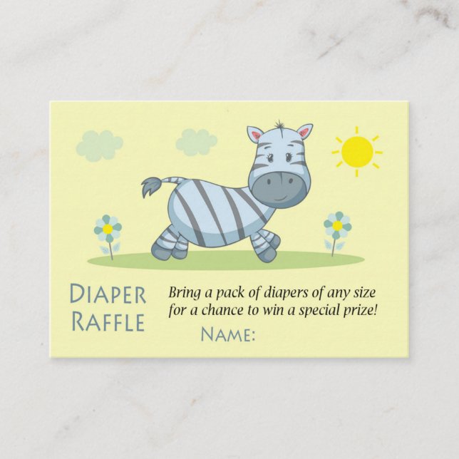 Entradas de Raffle de Cebra Diaper (Anverso)