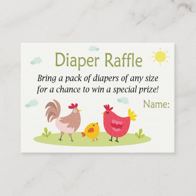 Entradas de Raffle de Diaper Agrícola (Anverso)