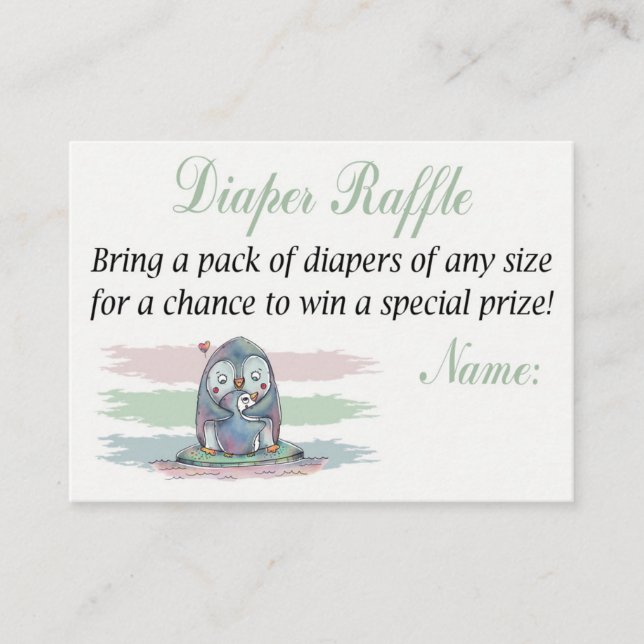 Entradas de Raffle de Diaper Pingüino (Anverso)