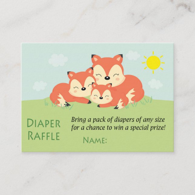 Entradas de Raffle Diaper Sleepy (Anverso)