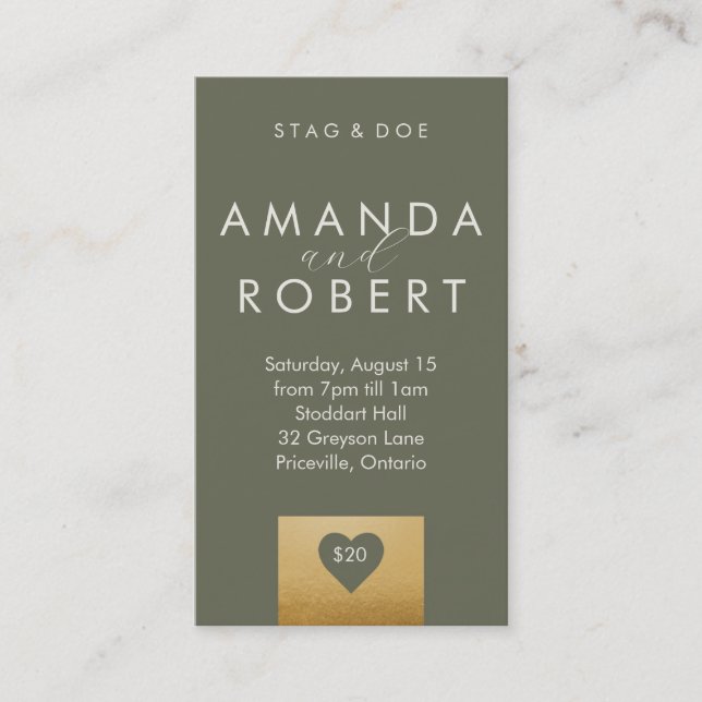 Entradas Gold Heart Stag & Doe (Anverso)