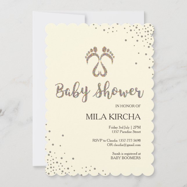 Entradas invitación a la ducha de bebé (Anverso)