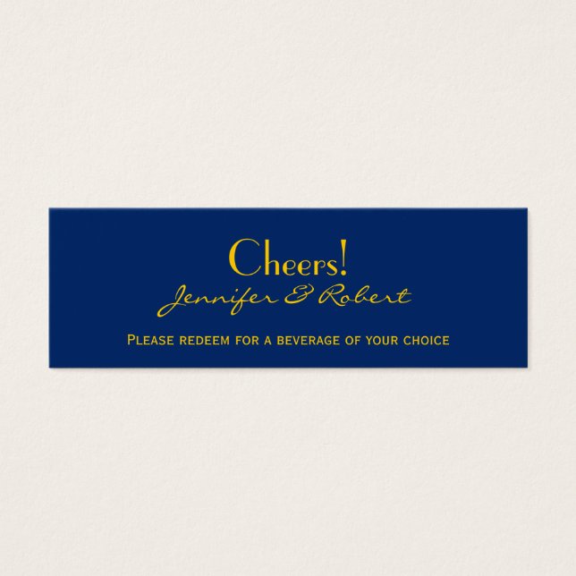 Entradas para beber Boda amarillo de la Marina de  (Frente)