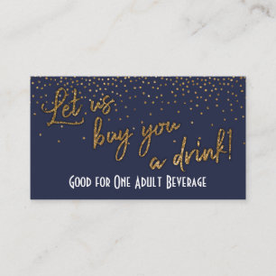 Entradas para beber, Confetti de oro en azul medio