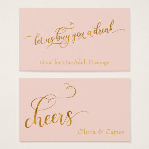 Entradas para beber, elegante guión falso dorado