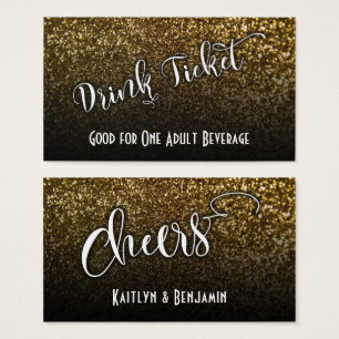 Entradas para beber en Faux Gold Purpurina y Black