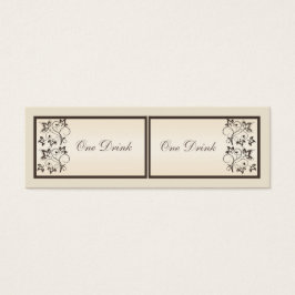 Entradas para beber Mocha y Floral de marfil