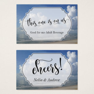 Entradas para bebidas Bodas con temas de playa