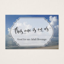 Entradas para bebidas Bodas con temas de playa