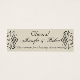 Entradas para bebidas Bodas de estilo Art Nouveau