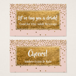 Entradas para bebidas con confeti de lámina de oro