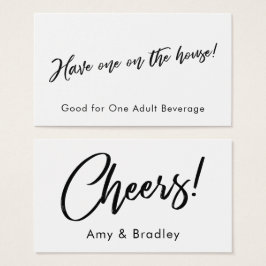 Entradas para bebidas con letra manuscrita en negr