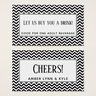 Entradas para bebidas con patrón de Chevron en neg