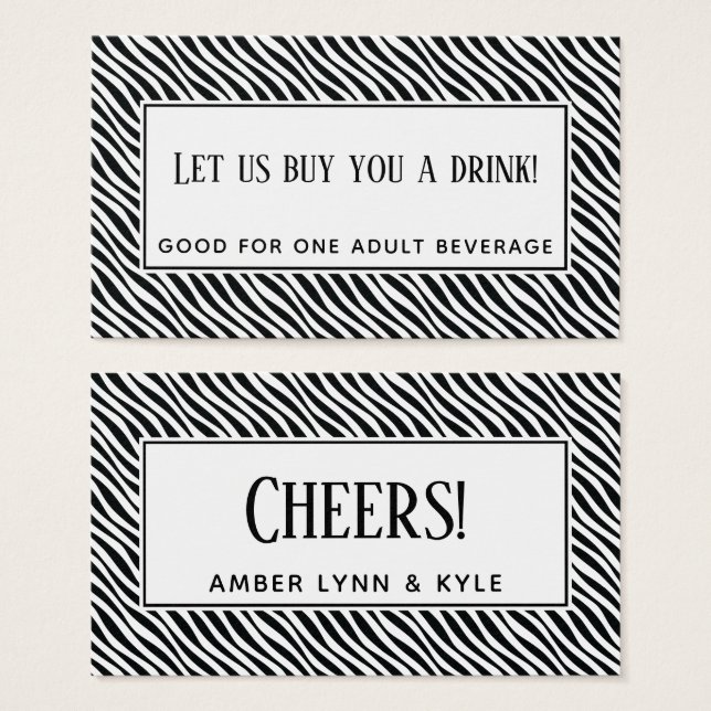 Entradas para bebidas con patrón de ondas retro en (Anverso y reverso)