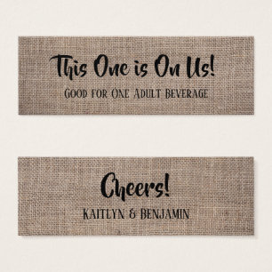 Entradas para Bebidas con Textura de Arpillera Rús
