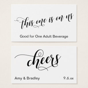 Entradas para Bebidas con Tipografía Chic en Blanc
