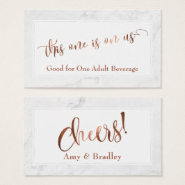 Entradas para Bebidas | Copper Script con Mármol B