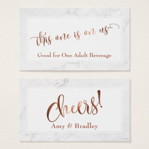 Entradas para Bebidas Copper Script con Mármol B