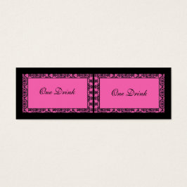 Entradas para bebidas de Damask en rosa y negro