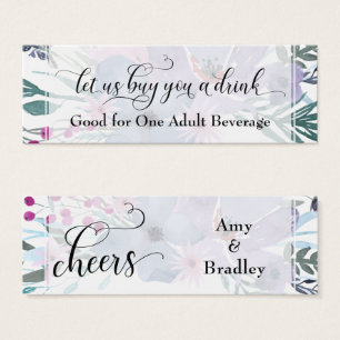 Entradas para Bebidas Ramo de Flores Acuarela Co
