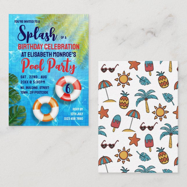 Entradas para boletos de cumpleaños de fiesta en l (Anverso / Reverso)