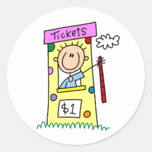 Entradas Para El Pegatina De Figura De Palo Justo