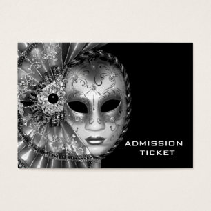 Entradas para fiesta de disfraz en blanco y negro