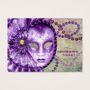 Entradas para fiesta de disfraz púrpura y verde