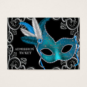 Entradas para la fiesta de disfraz de azul teal