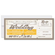 Entradas para la invitación a la boda de animales