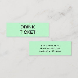 Entradas simples de Boda Green recién casadas