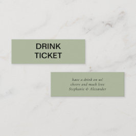 Entradas simples de Boda Green recién casados