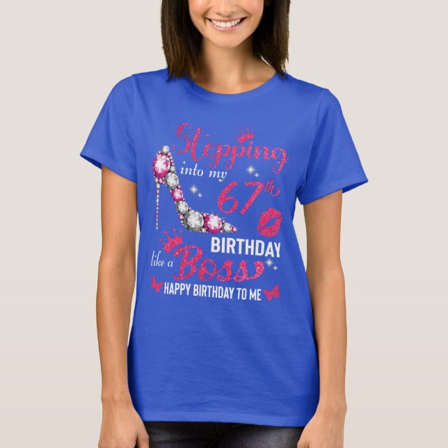Entrando en mi cumpleaños 67 como una camiseta de  (Anverso)