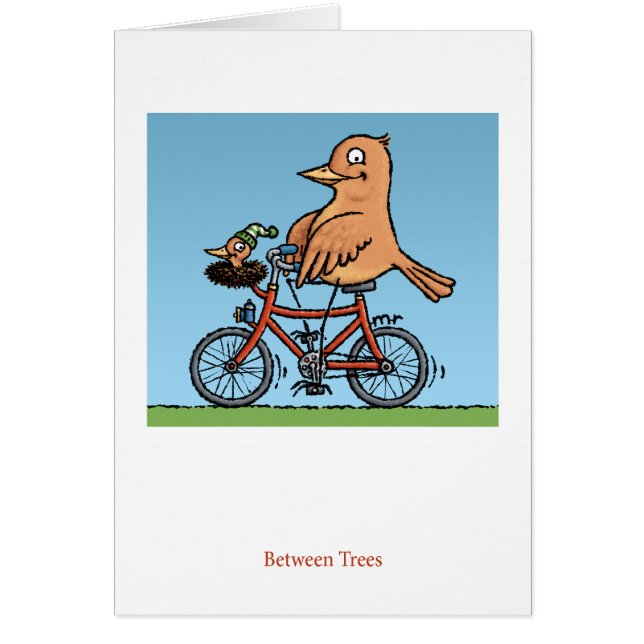 Entre la tarjeta del pájaro de los árboles (Frente)