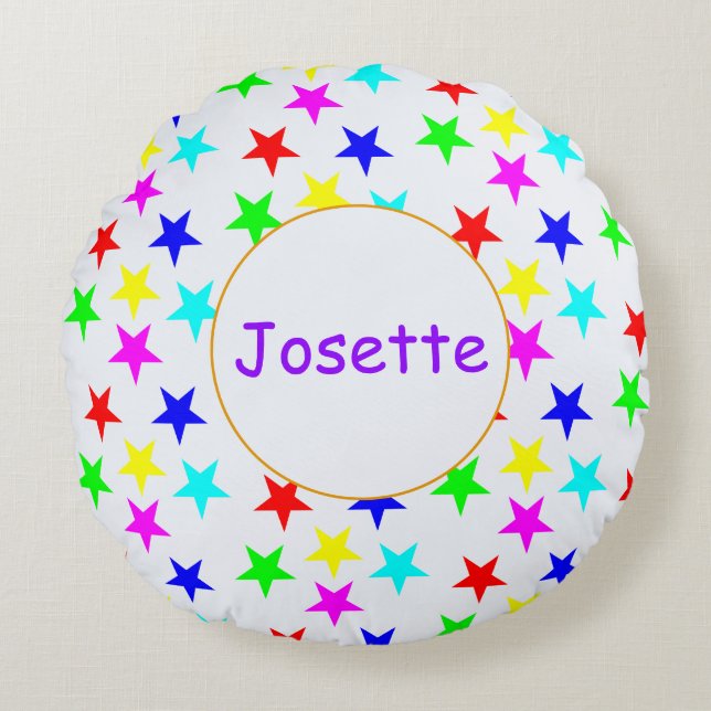 Entre las estrellas Personalizado Almohada redonda (Anverso)