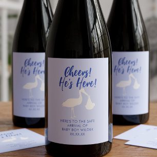 Entrega de cigüeñas Saluda Etiqueta de Vino de Niñ