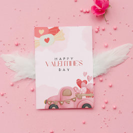 Entrega de la tarjeta de San Valentín de amor