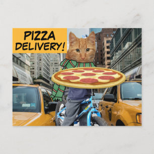 ¡ENTREGA DE PIZZA! TARJETAS POSTALES CAT