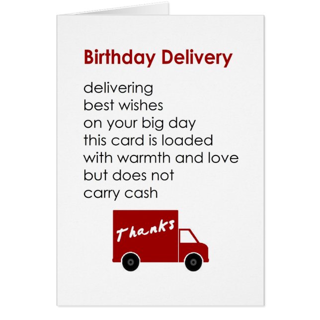 Entrega del cumpleaños - un poema divertido del (Frente)