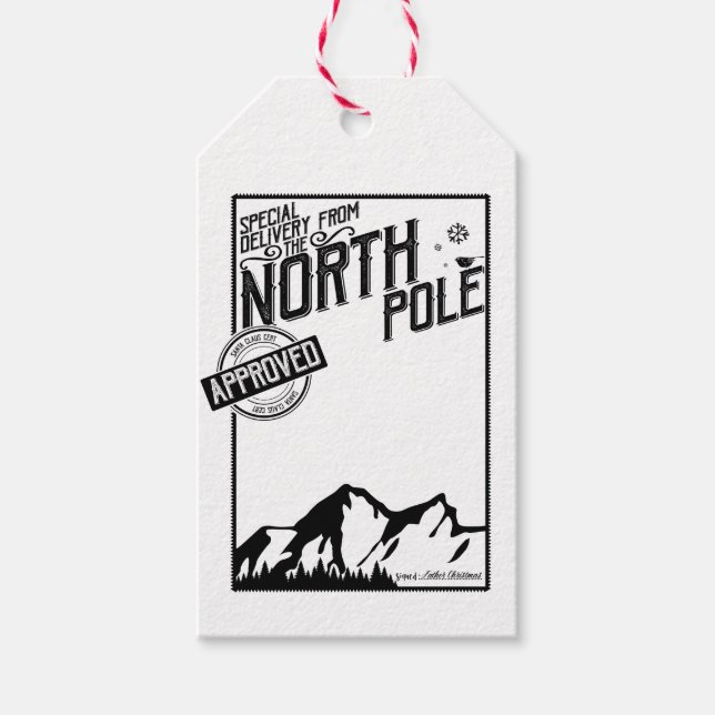 Entrega especial de la etiqueta de regalo del Polo (Anverso)