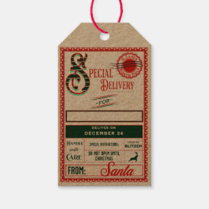 Entrega especial de Santa María Etiqueta de rega