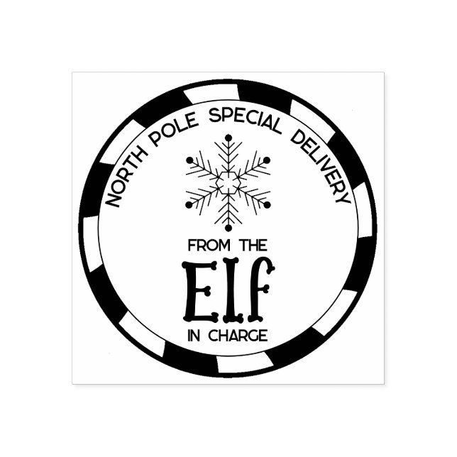 Entrega especial del Elf en el sello de carga (Impresión)