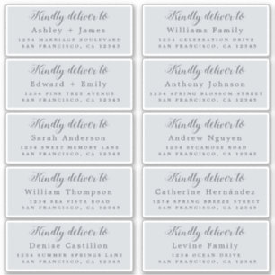 Entregar a la etiqueta de dirección de invitado de