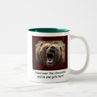 "Entregue taza del oso del chocolate"