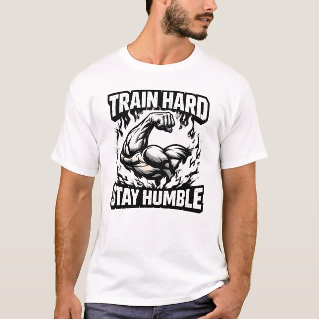 Entrena Duro Permanece Humilde – Camiseta de Menta (Anverso)