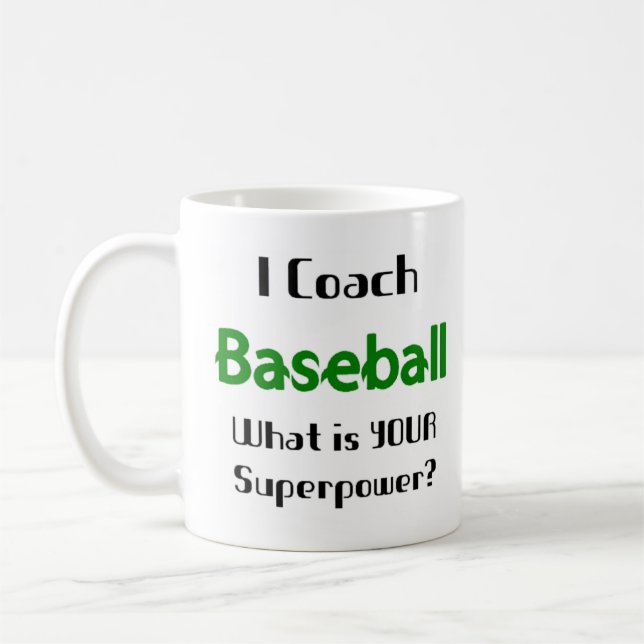 entrenador de béisbol taza de café (Izquierda)