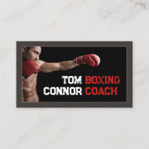 Entrenador de boxeo Instructor de fitness Tarjeta 